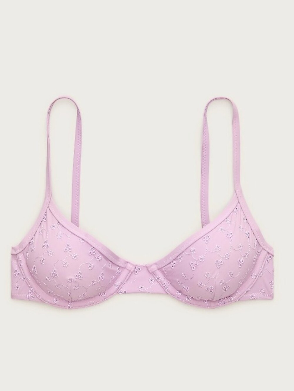 J. Crew Underwire Eyelet Bikini top - lavender